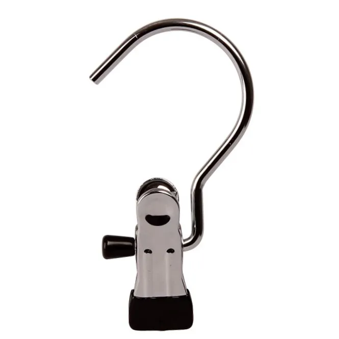 Huvudbild Enkelclips stor krok 100-pack krom