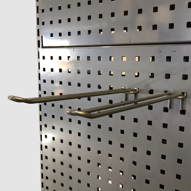 Huvudbild Dubbelspjut 255mm perf.plåt fyrkant grå - ...