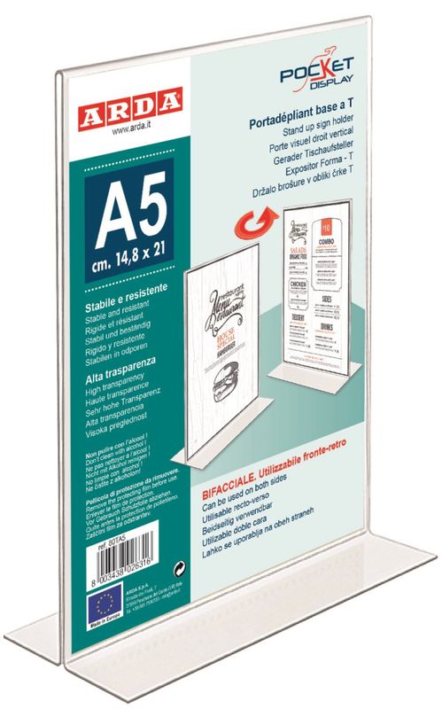 Skylthållare A5 T-fot 