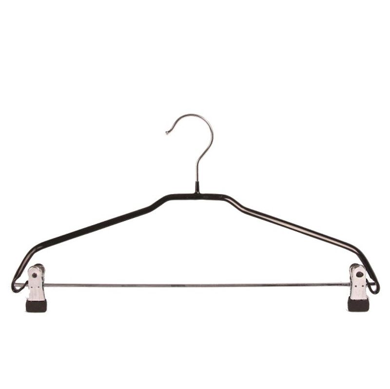 Metallhängare nonslip m metallclips 42 cm 50-pack svart