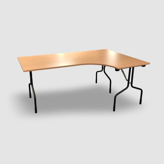 Huvudbild Skrivbord L-form 180x120/80 fällbara ben