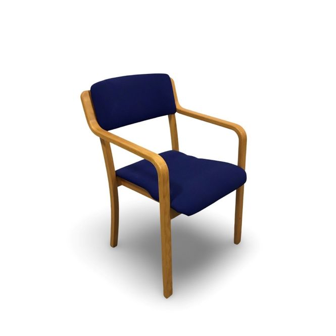 Huvudbild Karmstol bok/blå - begagnad