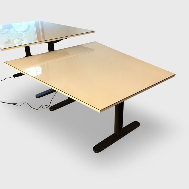 Huvudbild Arbetsbord sitt & stå 140x90/130cm vit m ...