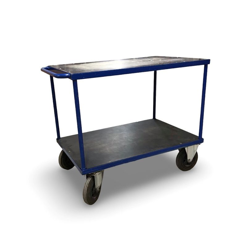 Bordsvagn blå/svart 70x100cm - begagnad