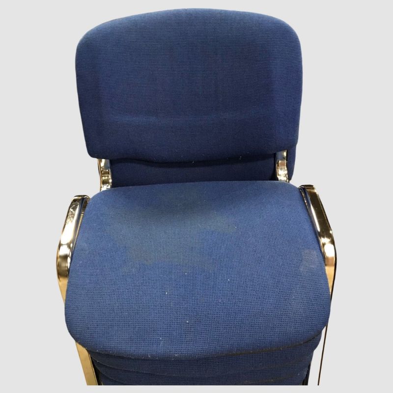 Stol Rio stapelbar blå/krom - begagnad