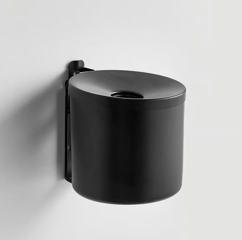 Askkopp vägg silver/svart