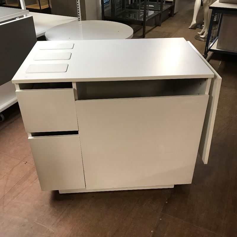 Butiksdisk med fällbar sidoskiva - begagnad