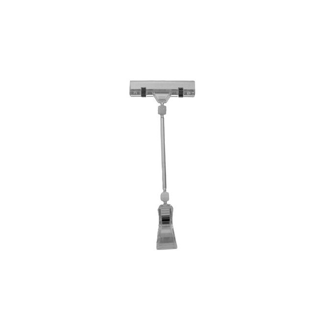 Huvudbild Skyltklämma stor med 10cm stång transp 10-pack